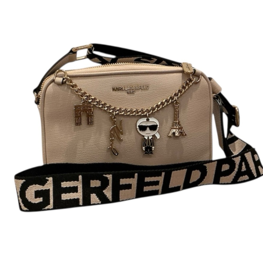 NWT $198 Karl Lagerfeld Paris Maybelle L5GEZ9BJ Crossbody in Shell Color